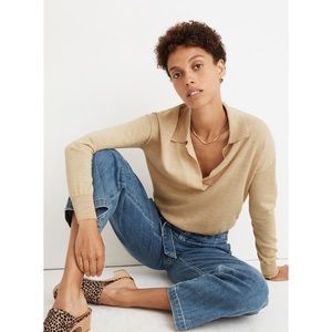 Madewell 100% Merino Wool Polo Sweater Pullover XL